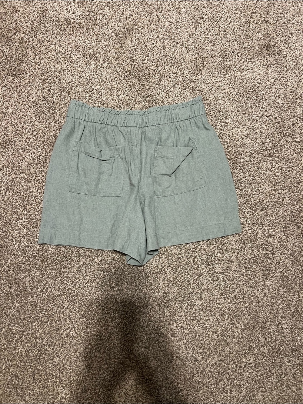 GAP Lightweight Linen blend Drawstring Shorts - Sage Size XS - Picture 3 of 5